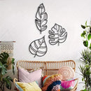 Decoração de Parede Animula com 3 Folhas - Arte Elegante para Casa