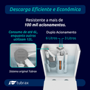 Vaso Sanitário Monobloco Completo - Caixa Acoplada Privada modelo Diamante Tubrax