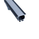 Perfil de 2 Metros de Embutir 33x28mm sem Fita de Led Preto