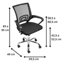 Cadeira Escritorio Diretor Tela Mesh Tok 3310 Preto