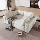Sofá secional modular conversível,YUNLife & Home moderno estofado em forma de L Sofá de canto Sofá Cama para Sala de Estar, Apartamento, Mobiliário de Escritório