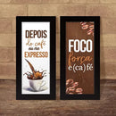 Dupla De Quadros Decorativo Café 28x23