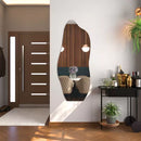 Espelho Orgânico 170x70 Grande Moderno Lapidado Moldura Com Suporte