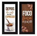 Dupla De Quadros Decorativo Café 28x23
