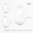 Espelho Orgânico Milos em Couro