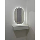 Espelho Oval Gigante 120x60 Corpo Inteiro LED Touch Jateado Na Borda Com Iluminação Decoração Chique