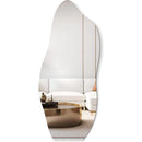 Espelho Orgânico Grande Decoração de Quarto, Modelo Flame 50x115cm Elegante Com Suporte de Parede