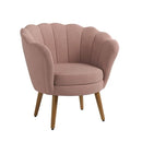 Poltrona Decorativa Petala Pés Palito Veludo - Kimi Design
