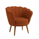 Poltrona Decorativa Petala Pés Palito Veludo - Kimi Design