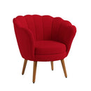 Poltrona Decorativa Petala Pés Palito Veludo - Kimi Design