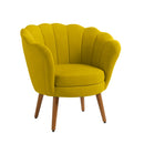 Poltrona Decorativa Petala Pés Palito Veludo - Kimi Design