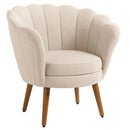Poltrona Decorativa Petala Pés Palito Veludo - Kimi Design