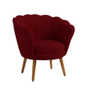 Poltrona Decorativa Petala Pés Palito Veludo - Kimi Design