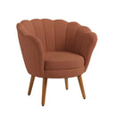 Poltrona Decorativa Petala Pés Palito Veludo - Kimi Design