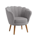 Poltrona Decorativa Petala Pés Palito Veludo - Kimi Design
