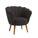 Poltrona Decorativa Petala Pés Palito Veludo - Kimi Design