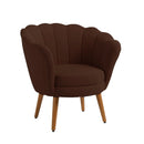 Poltrona Decorativa Petala Pés Palito Veludo - Kimi Design