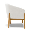 Poltrona Decorativa Base Madeira Kit 2 Stella Bouclê Off White D03 - D'rossi