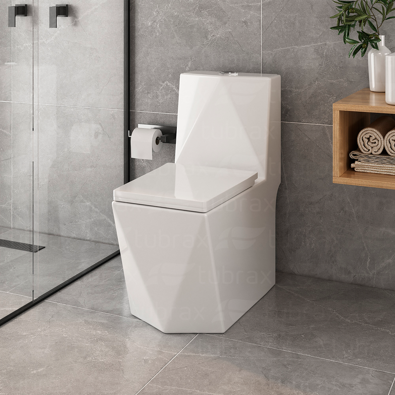 Vaso Sanitário Monobloco Completo - Caixa Acoplada Privada modelo Diamante Tubrax