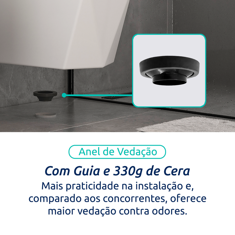Vaso Sanitário Monobloco Completo - Caixa Acoplada Privada modelo Diamante Tubrax