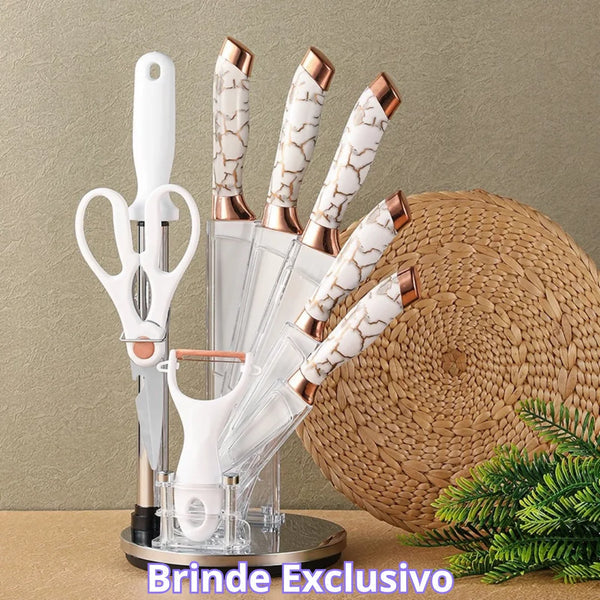 [Leve 2 Pague 1] Moedor de Carne Elétrico de Aço Inoxidável + BRINDE: Faqueiro Com 9 Peças