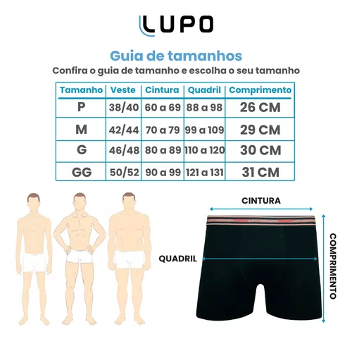 [ULTIMO DIA DE PROMOÇÃO] Kit 20 Cuecas Lupo 100%