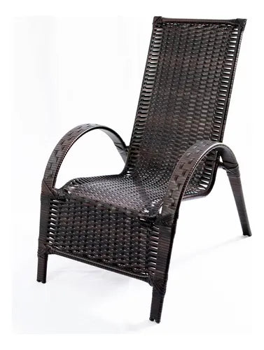 Kit 6 Cadeira Poltrona Jardim Confortável Junco Sintético
