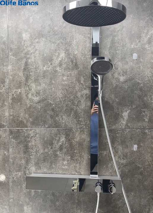 Chuveiro Olive Banos de Luxe Termostáticas Com Prateleira Grande