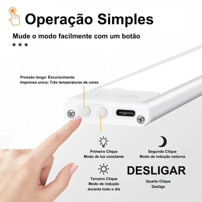 [Compre 1 leve 2] - Luminária Com Sensor de Presença