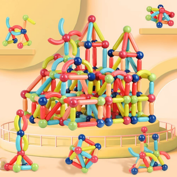 Blocos De Montar Magnéticos – Construções 3D Criativas Para Crianças