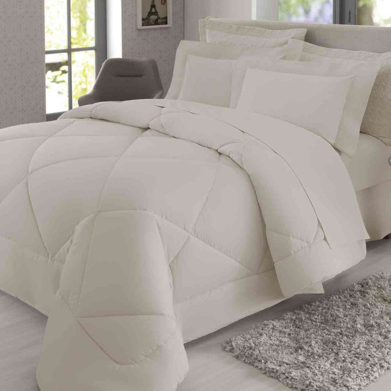 Edredom Queen 300 Fios Liso Acetinado Naturalle Fend