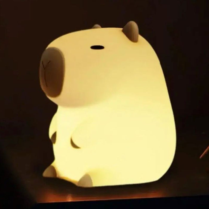 Luminária Touch em Silicone Capivara USB Recarregável